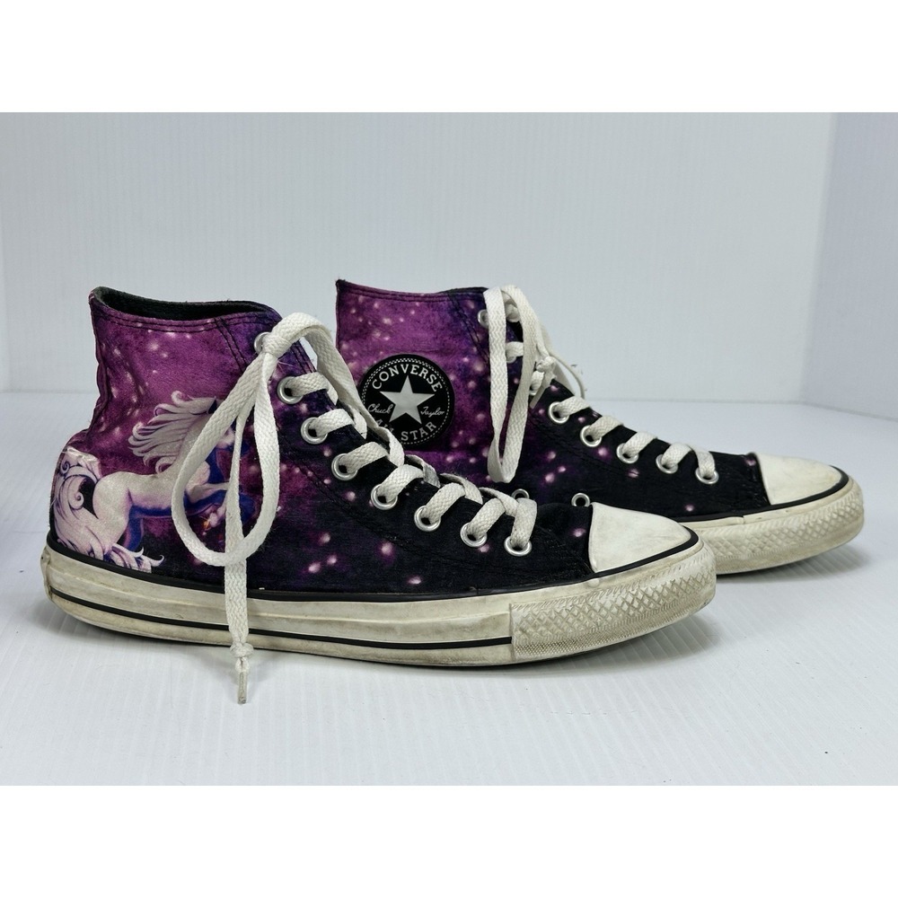 Converse All Star Chuck Taylor Purple Unicorn Galaxy Hi Top Lace Up Sneaker M 7